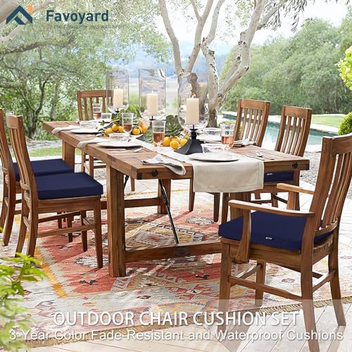 19"W x 19"D x 2"T Set of 4 Waterproof Outdoor Chair Cushions I835