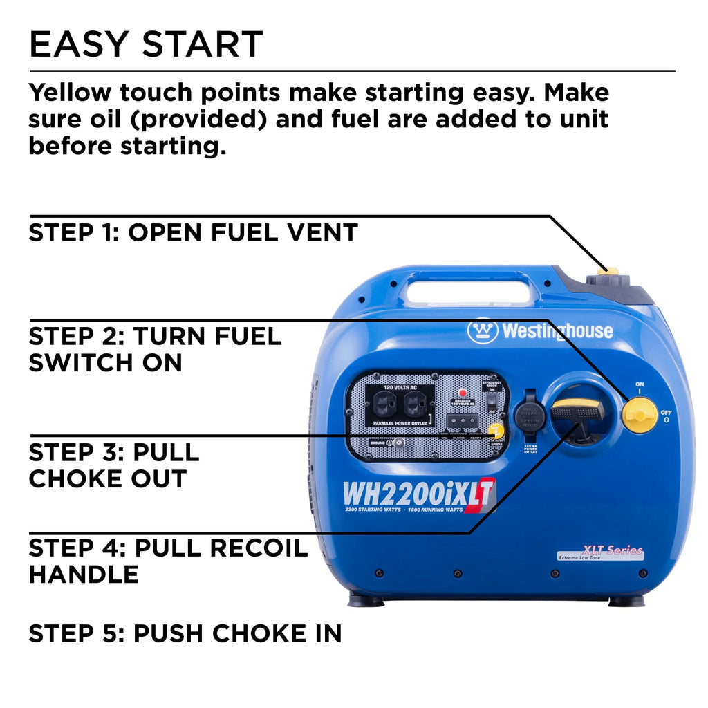 Portable Inverter Generator 1800 Rated Watts & 2200 Peak Watts F47073