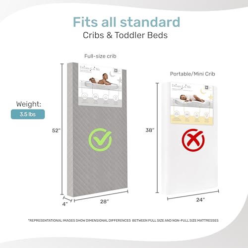 4” Firm Fiber Crib and Toddler Mattress G8522