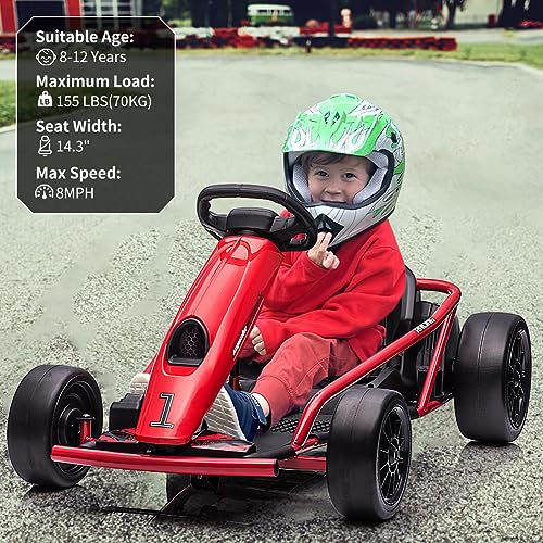 24V Kids Go Kart 300W*2 Motors 9Ah Battery 8.1MPH Ride On Toy P589736