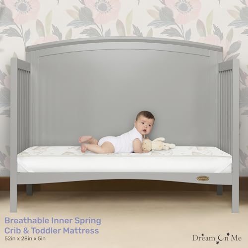 5” 2-in-1 Breathable Spring Coil Crib and Toddler Bed Mattress A490