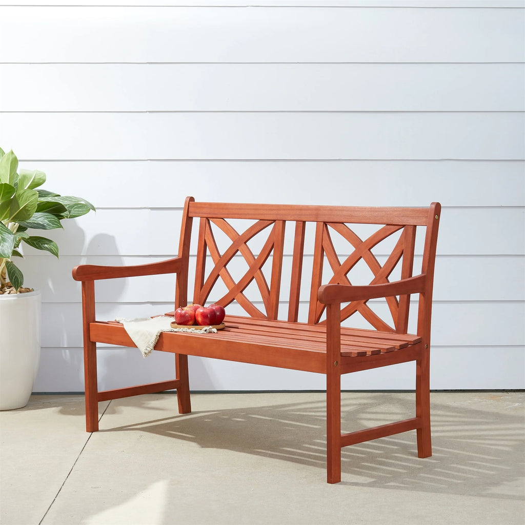 Outdoor Patio Wood Garden Bench V6601