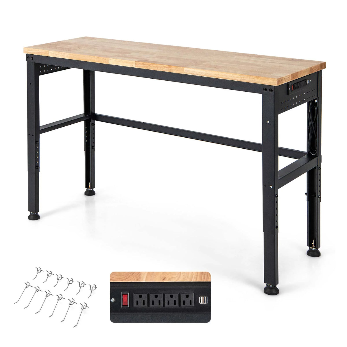 Adjustable Height Workbench with Power Outlets X96807