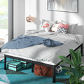 16" Metal Platform Bed Frame with Steel Slats, Twin N880