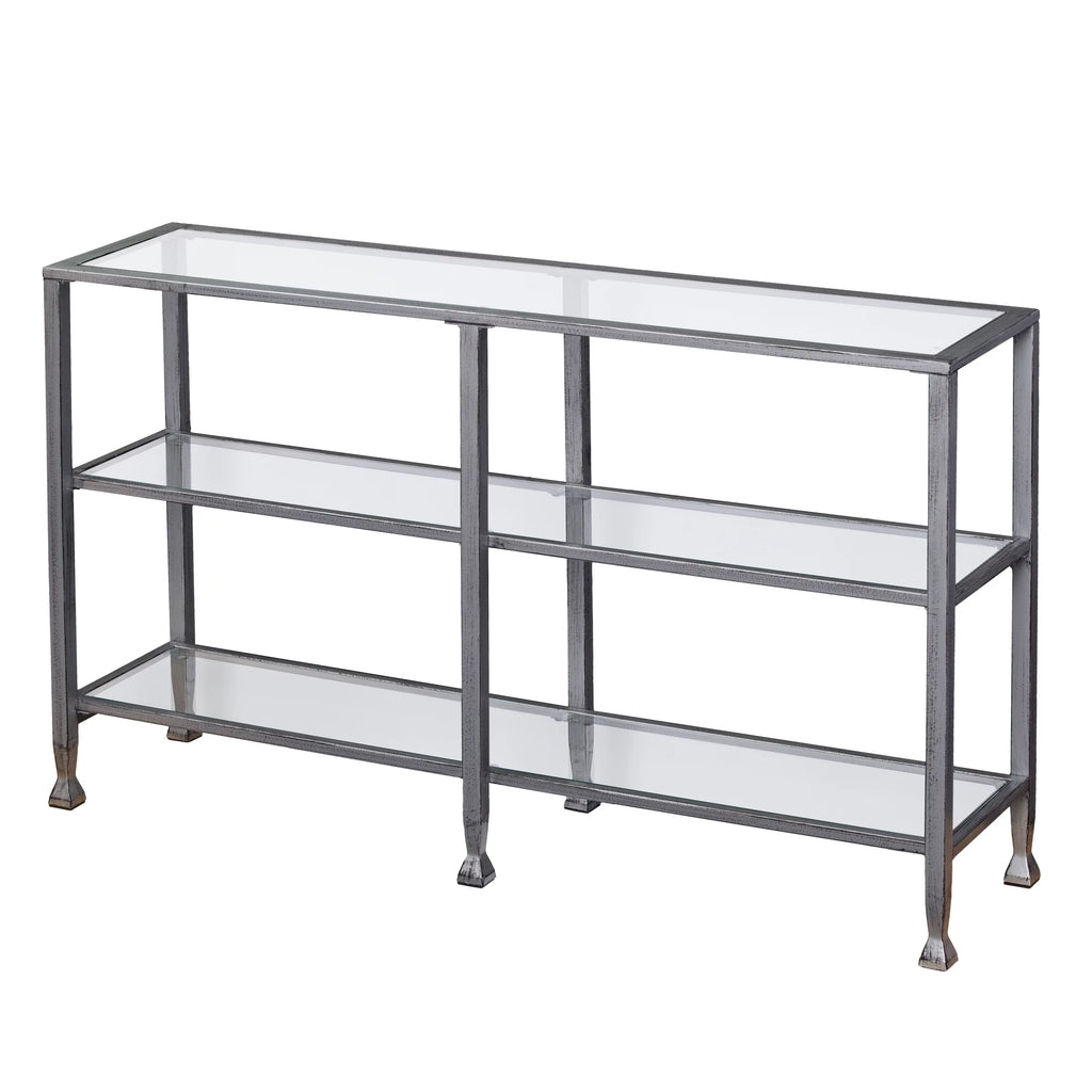 Metal Glass 3-Tier Console Table M224