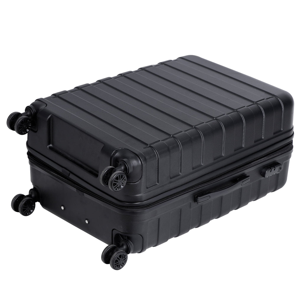 3pcs Black Spinner Luggage Suitcase Set L485556