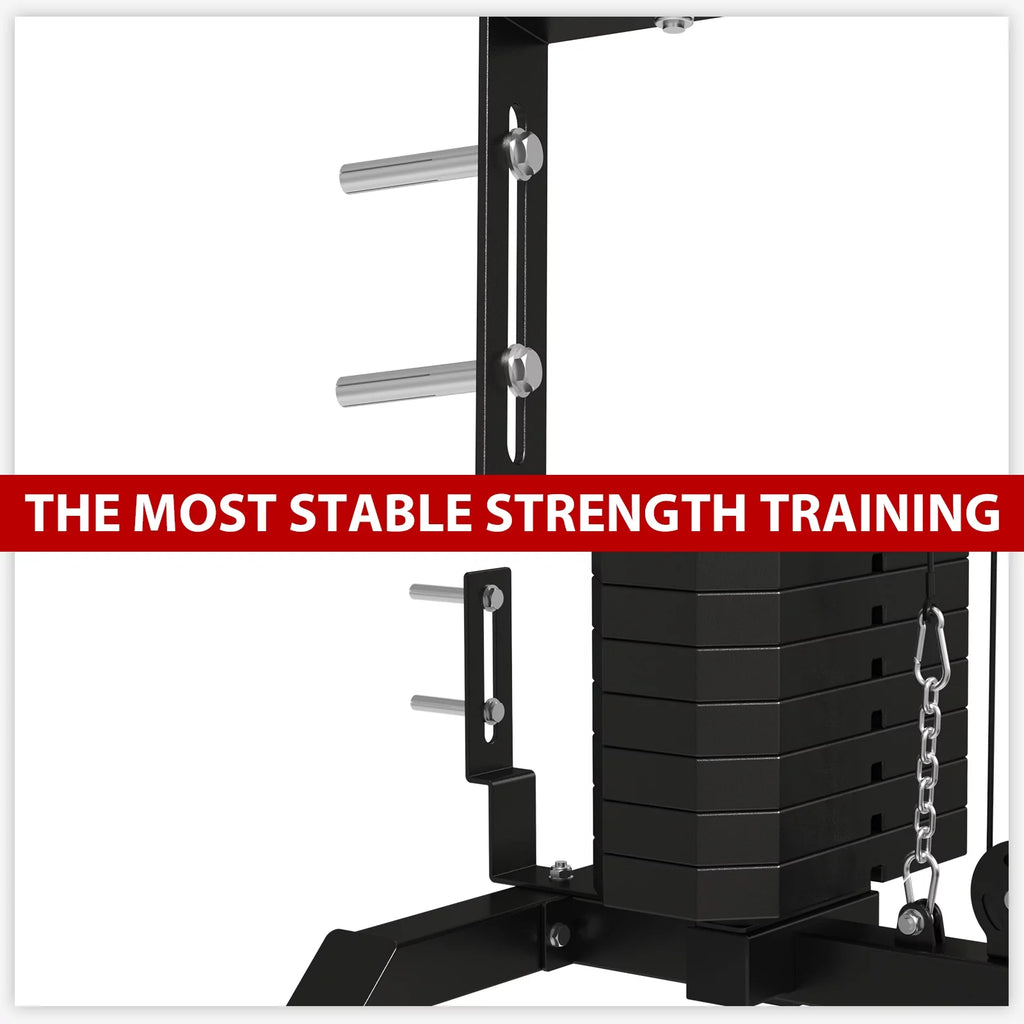 Wall Mount Cable Crossover Machine with 200LBS Weight Stack L516435