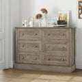 White 6 Drawer Double Dresser A412