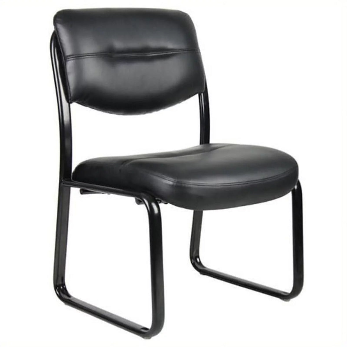 Black Leather Guest Chair P976
