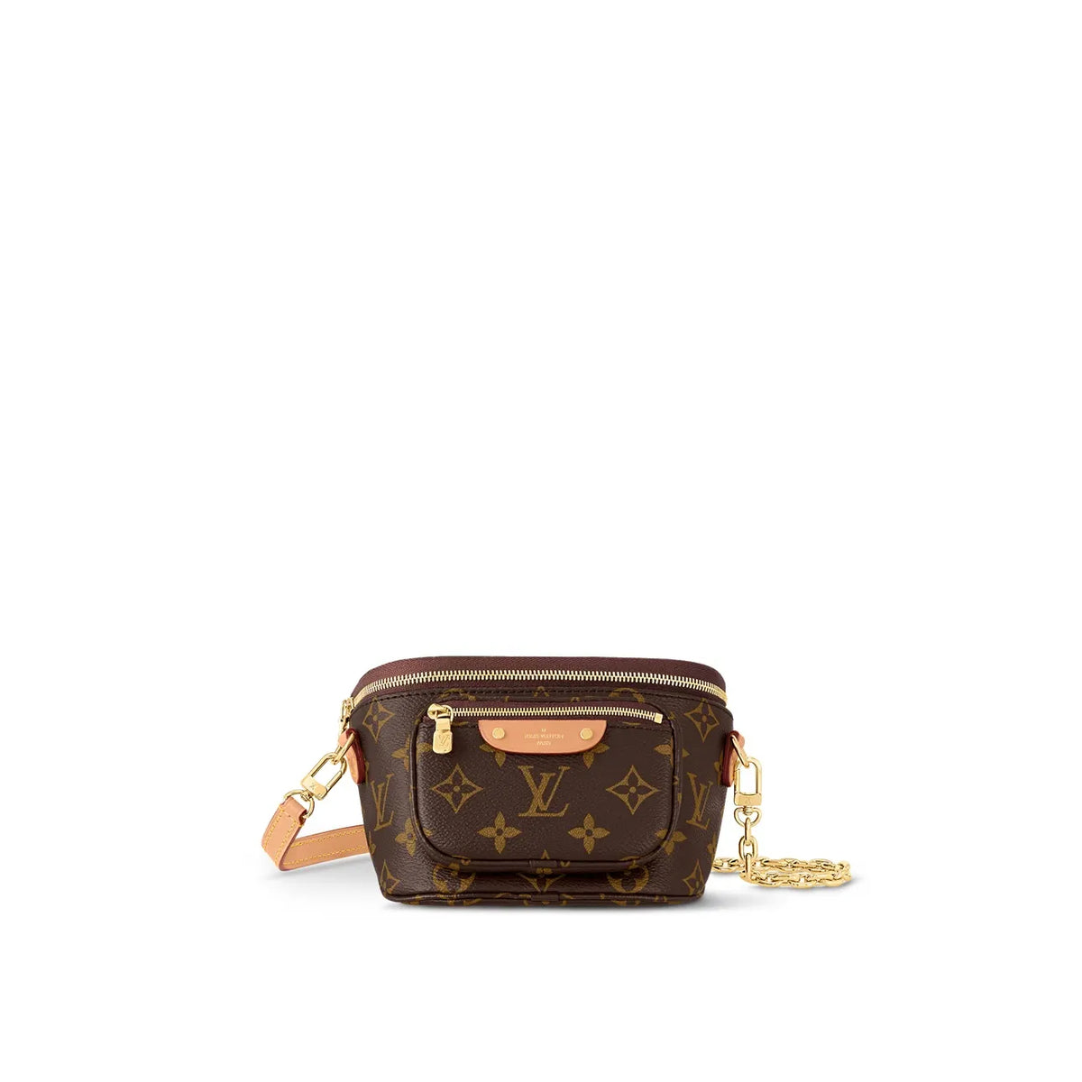 Quilted Pleated Sling Bag with Pockets Adjustable Strap P124933