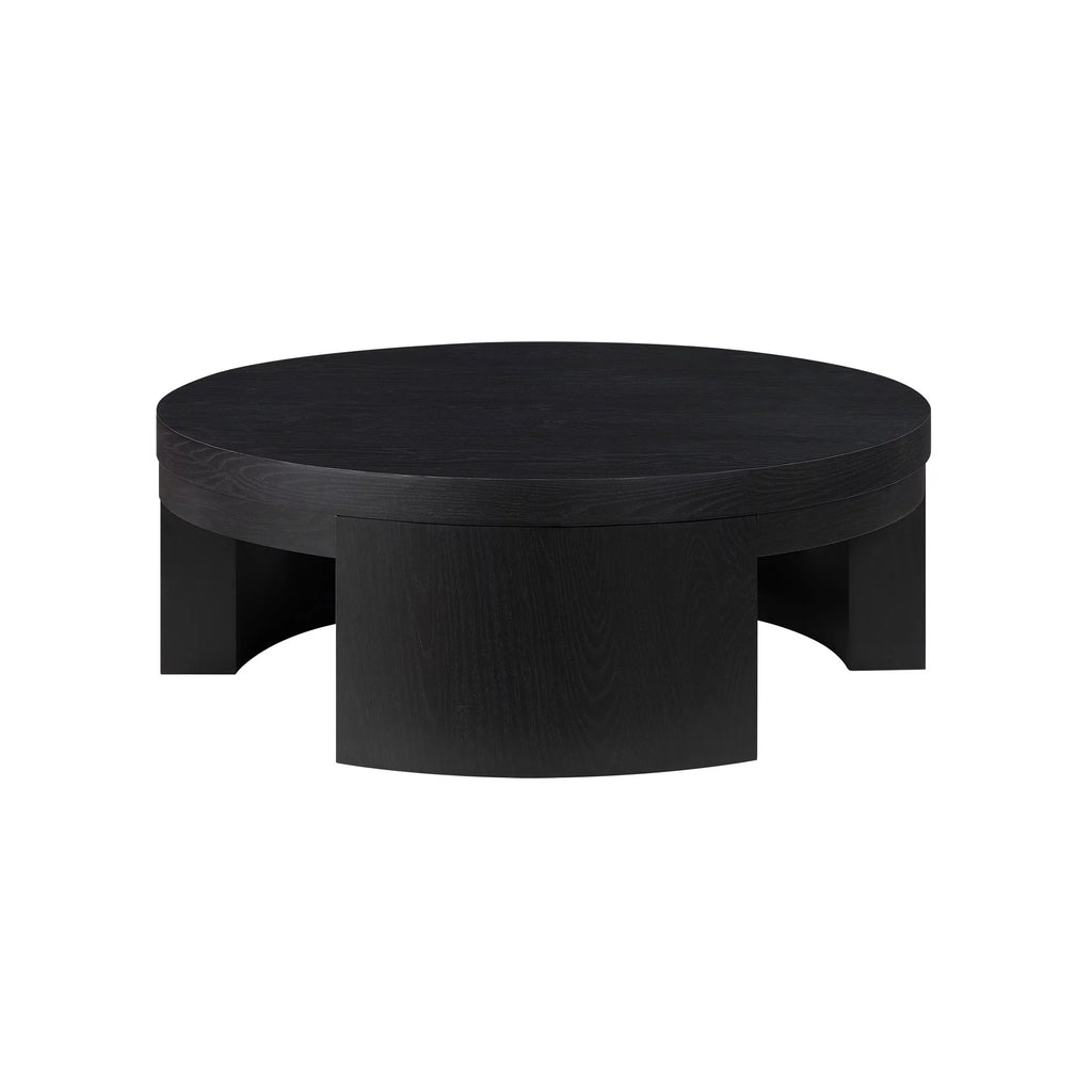 Round Black Coffee Table H476