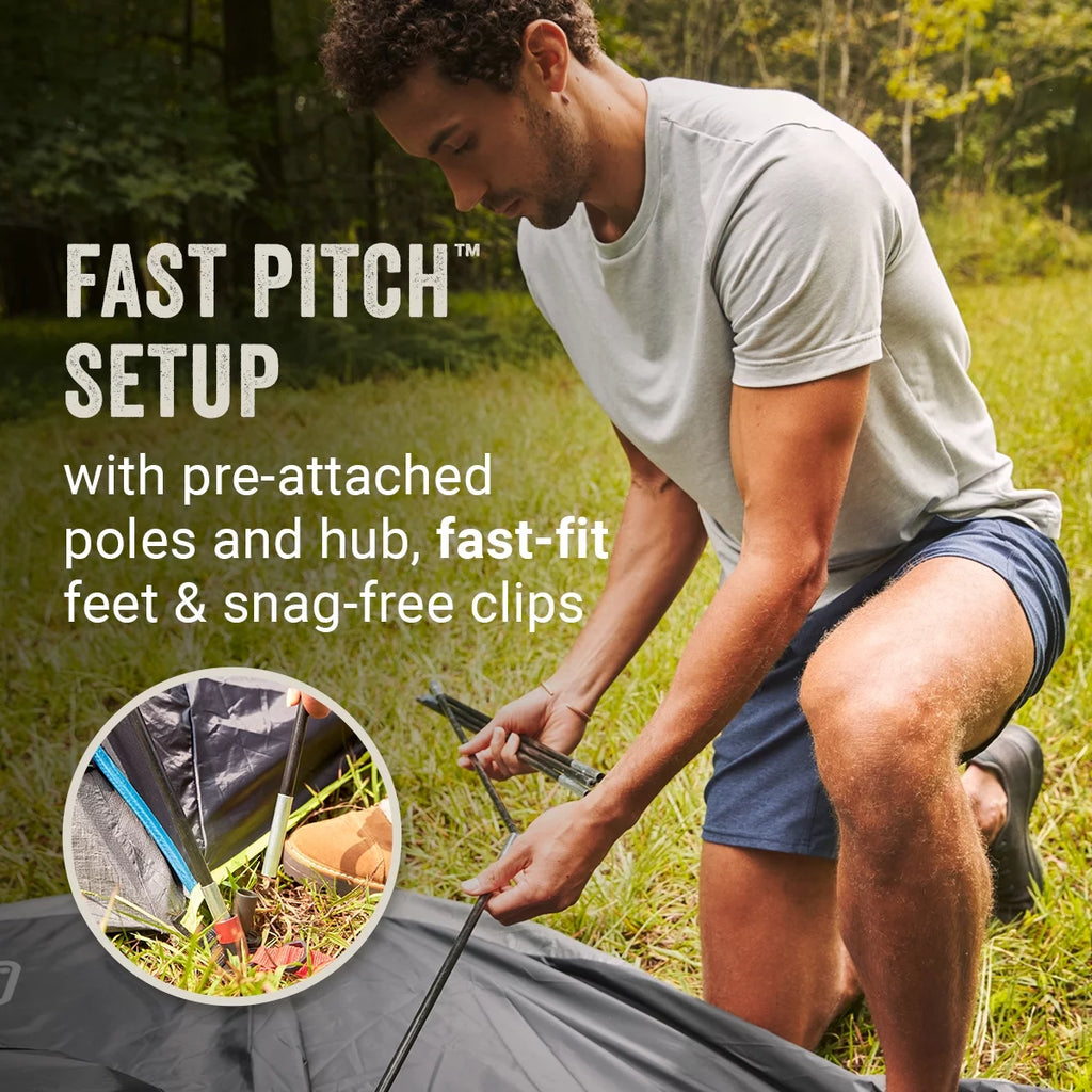 4-Person Dark Room Dome Camping Tent with Screen Room O556507