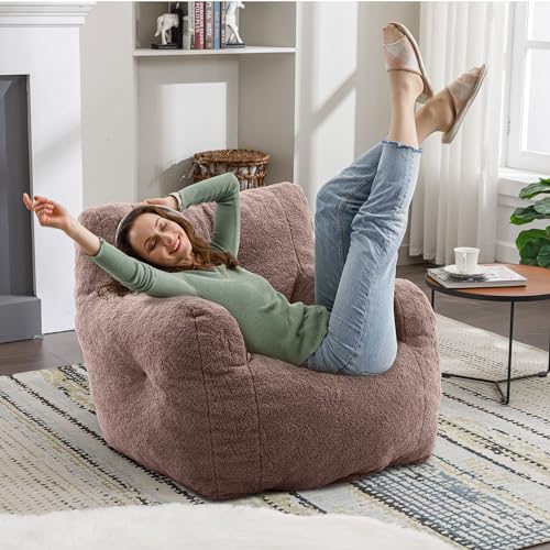 White Tufted Bean Bag Chair Y860