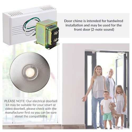 Hardwired Chime Kit with 16-Volt/30VA Transformer and Satin Nickel Button Z80071