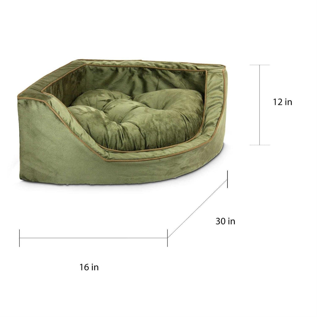Overstuffed Corner Dog Bed W4284