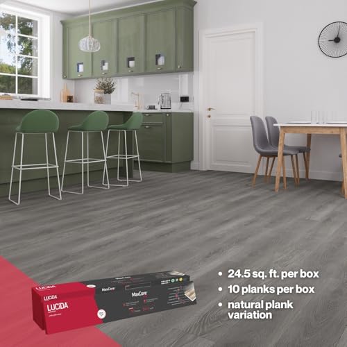 7. 5/16"x48" 5mm Thick Interlocking Click Lock Waterproof Luxury Vinyl Flooring Planks A51923