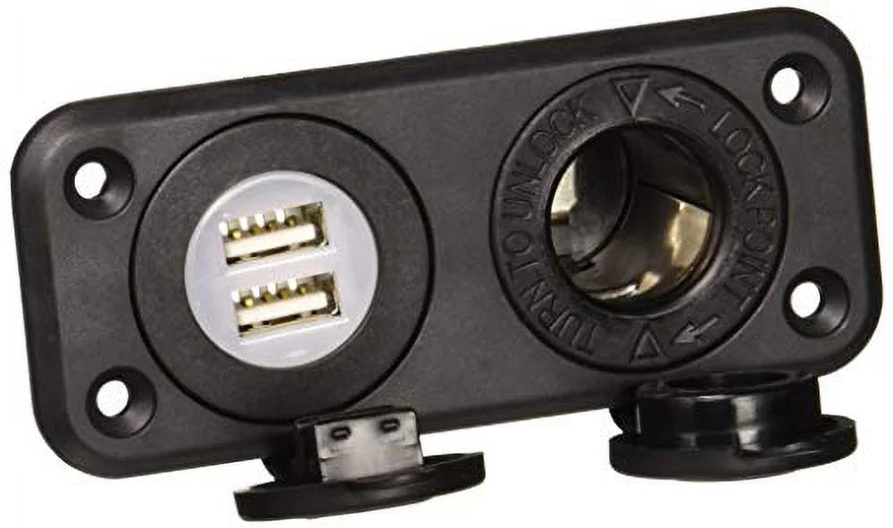 12V Receptacle with Dual USB Ports I785488