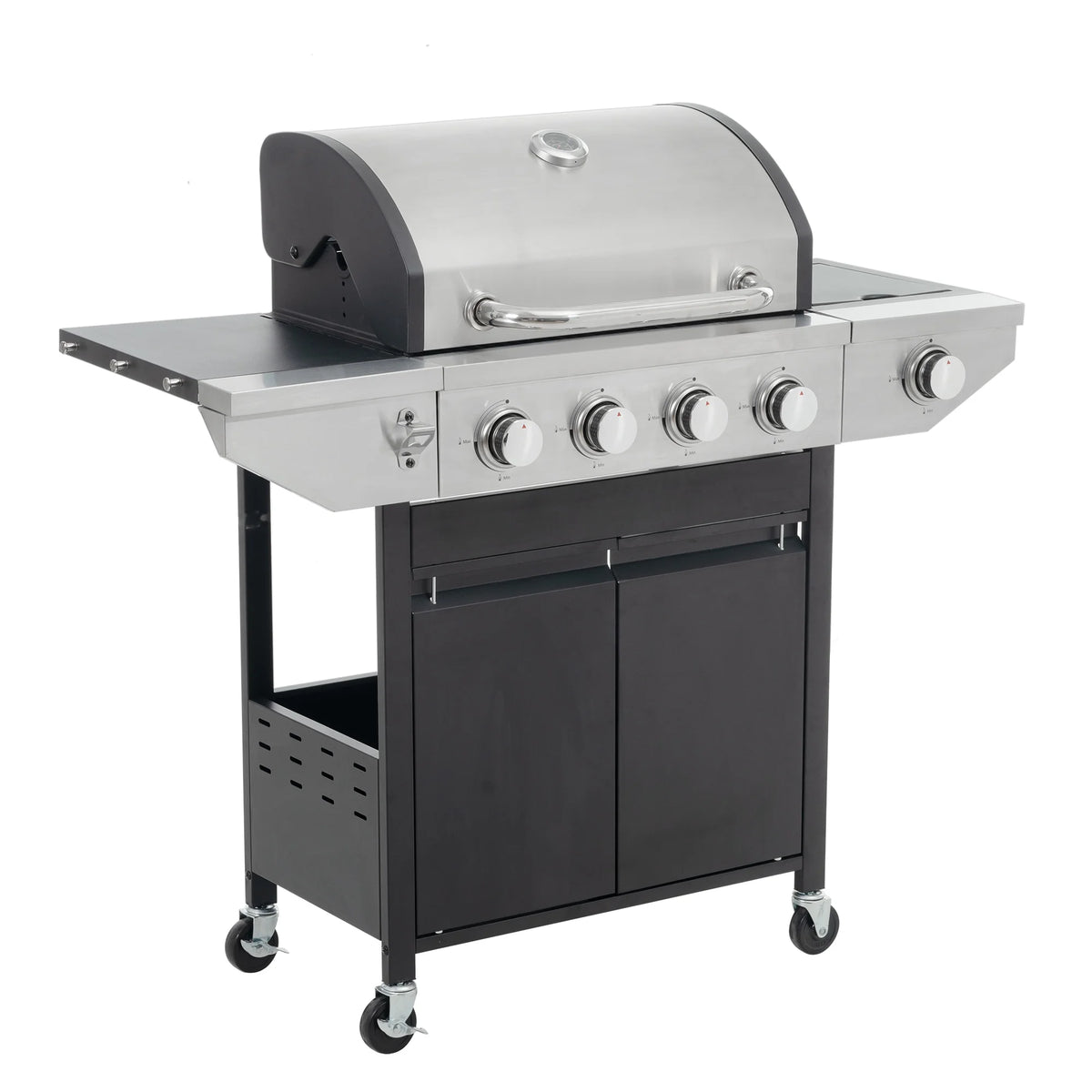 4 Burner Propane Gas Grill Stainless Steel with Side Burner Y430711