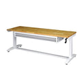 White Adjustable Height Worktable with 2 Drawers A83960