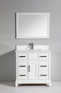 36 in. Single Sink White Vanity & Mirror A53172