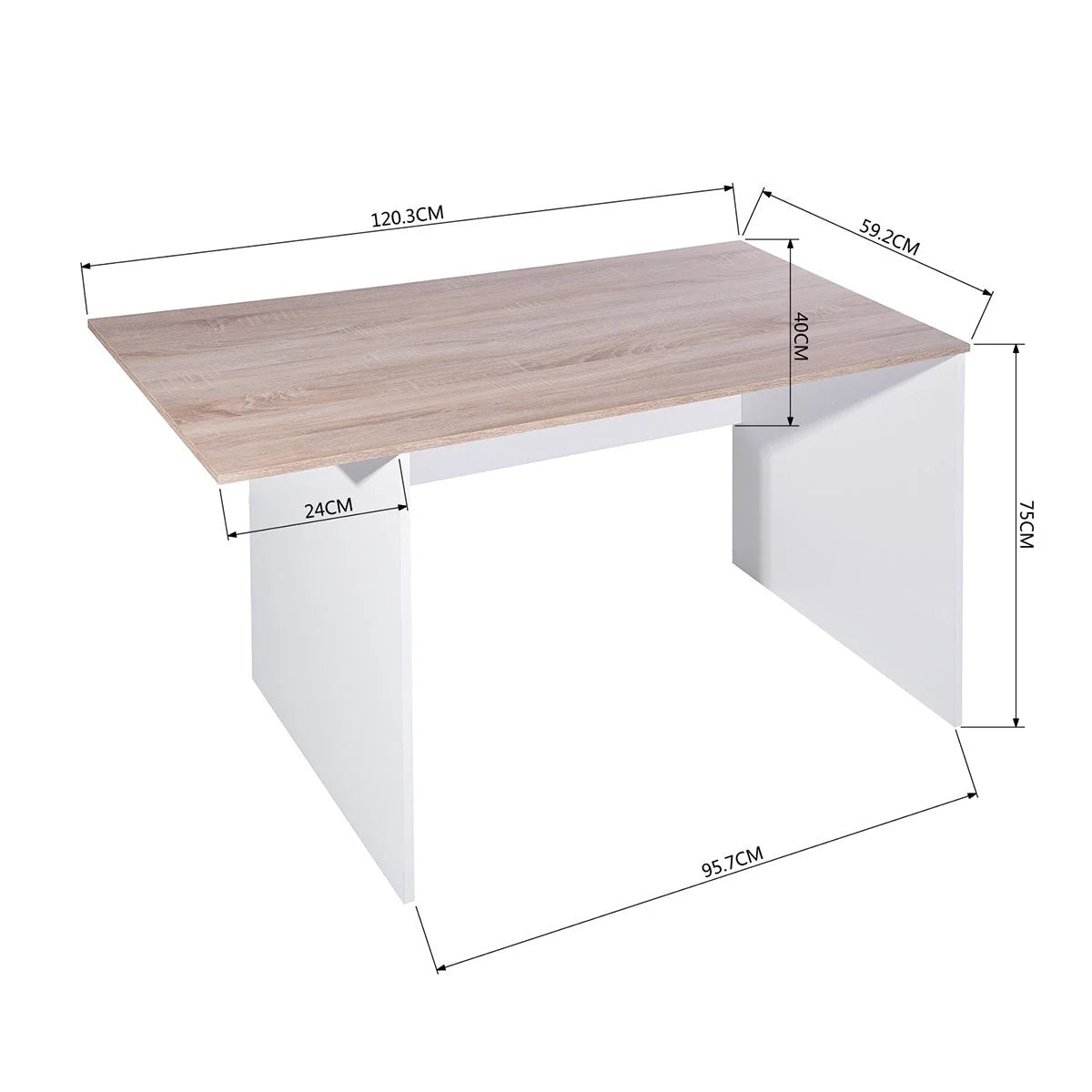 47.4" L Computer Desk with Bookcase Q57367