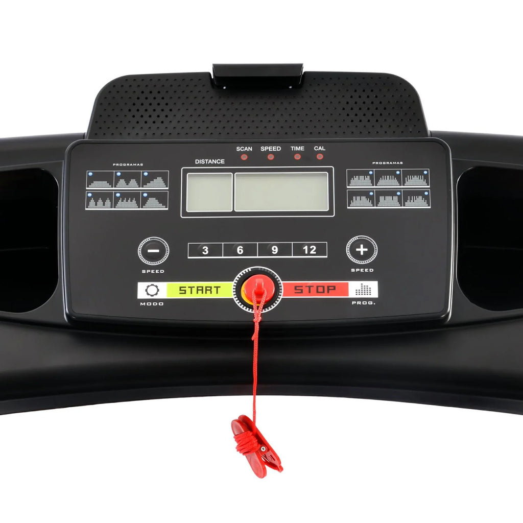 Foldable Electric Treadmill Black with 3 Manual Inclines X728