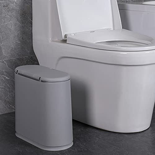 10 Liter Rectangular Plastic Trash Can with Press Type Lid S81601