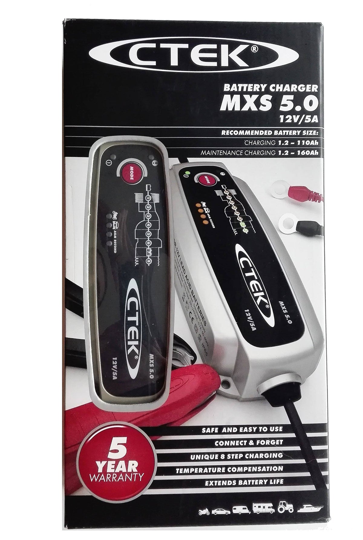 Lead-Acid Battery Charger 8 Step Fully Automatic Charger A8866