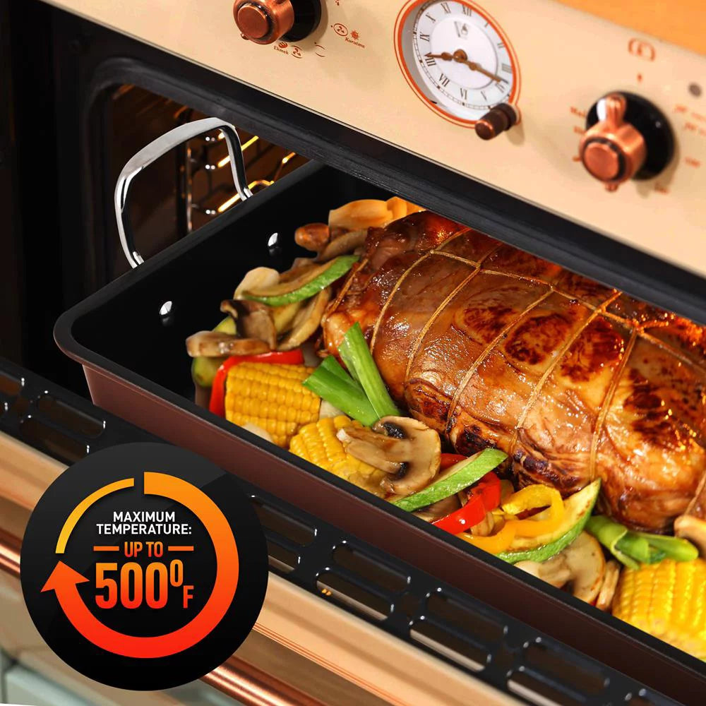 Non-Stick Carbon Steel Roasting Pan with Wire Handle Z54664