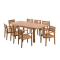 Acacia Wood 9 Piece Expandable Dining Set P6143