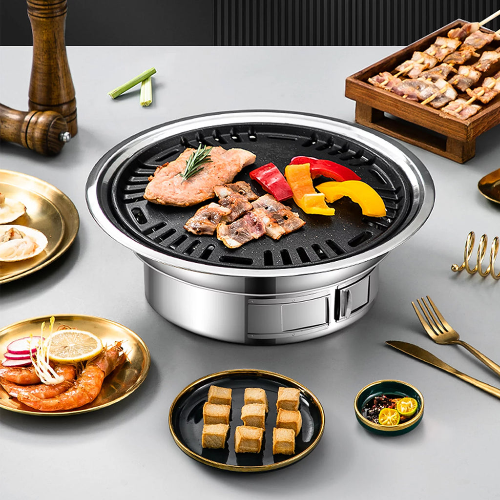 Portable Non-stick Stainless Steel Charcoal Grill C362933