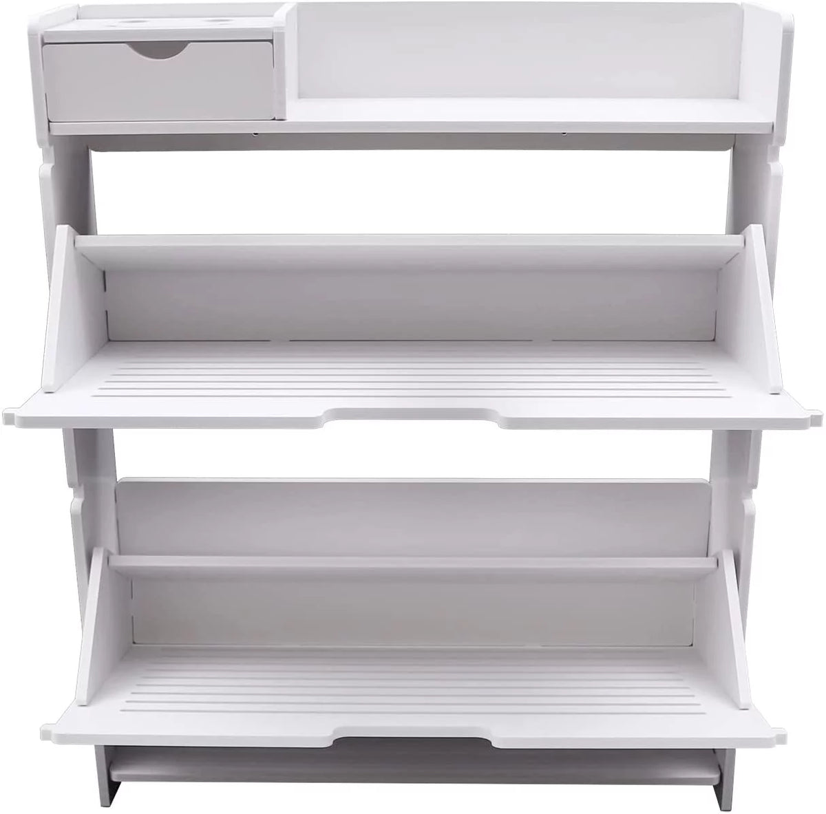 White 2 Tier Shoe Cabinet O930174