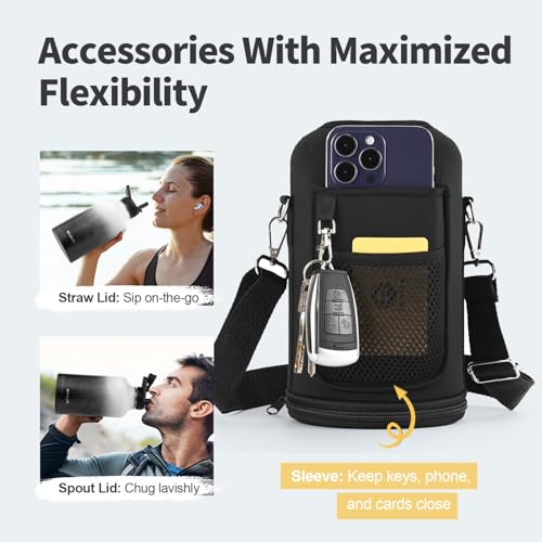 64 oz Insulated Stainless Steel Water Bottle with Straw G823708
