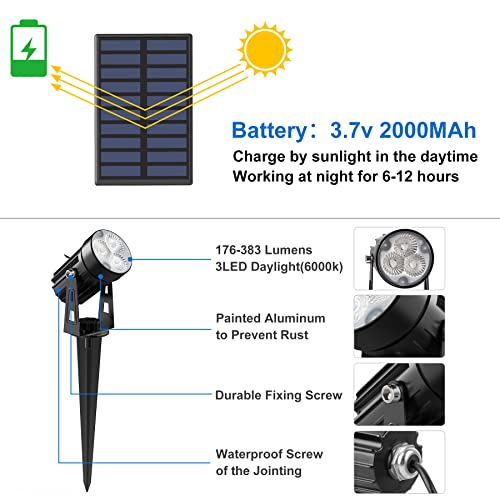 20 LED IP65 Waterproof Solar Landscape Lights X51409