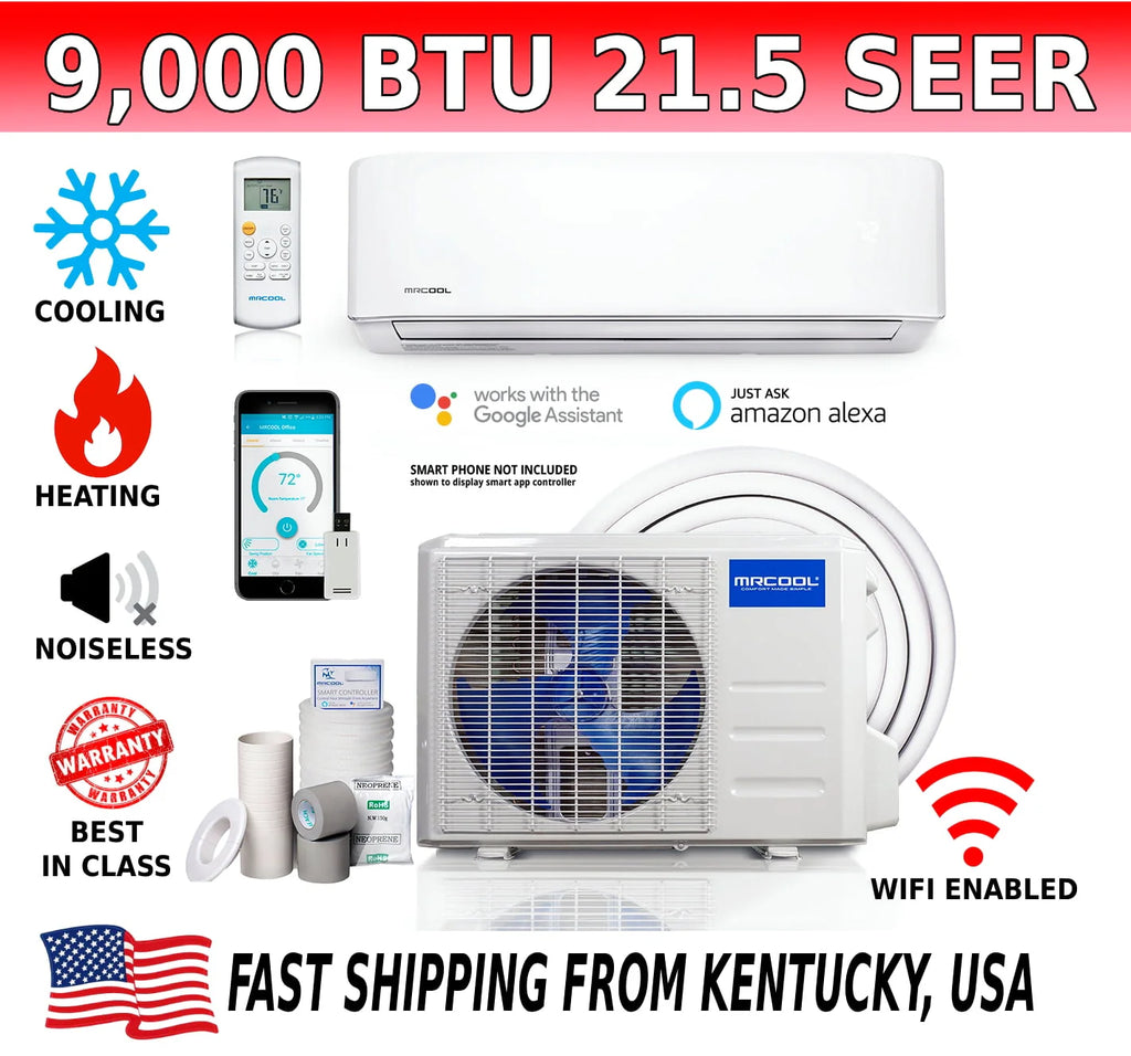 9,000 BTU Ductless Wall Mount Heat Pump System J454665