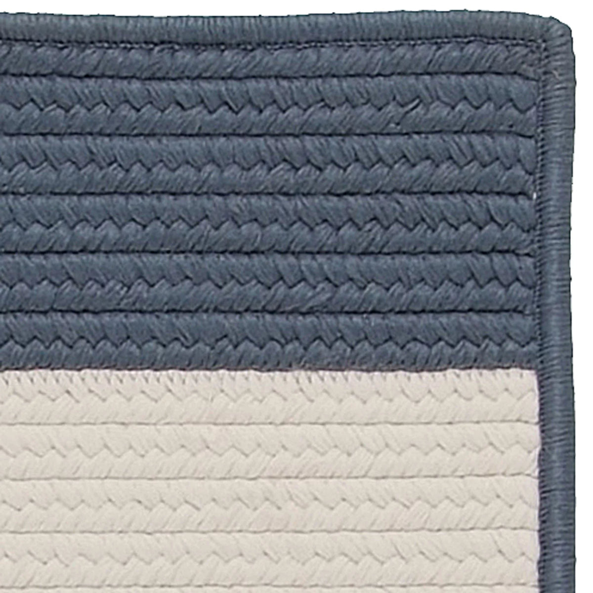 5' x 8' Steel Blue Striped Reversible Rectangular Outdoor S218465