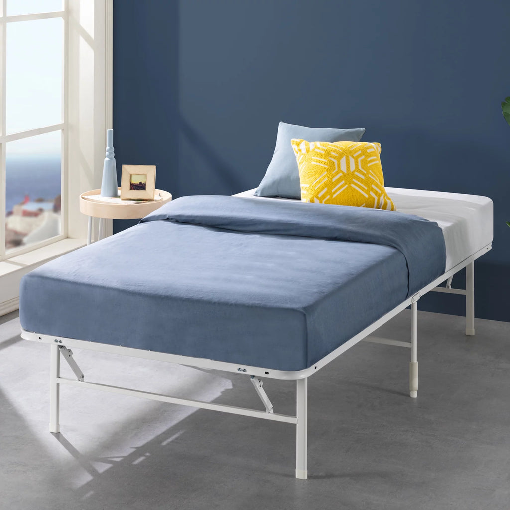 14" White Metal Mattress Foundation, Narrow Twin H5778