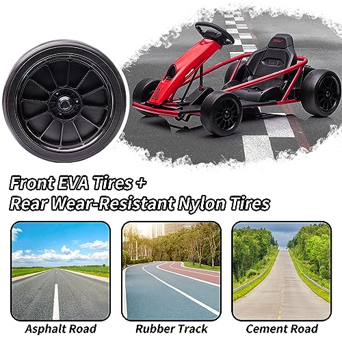 24V Kids Go Kart 300W*2 Motors 9Ah Battery 8.1MPH Ride On Toy P589736