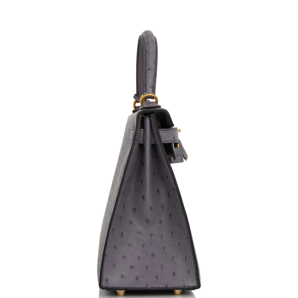 Gris Agate and Gris Perle Ostrich Bag A102