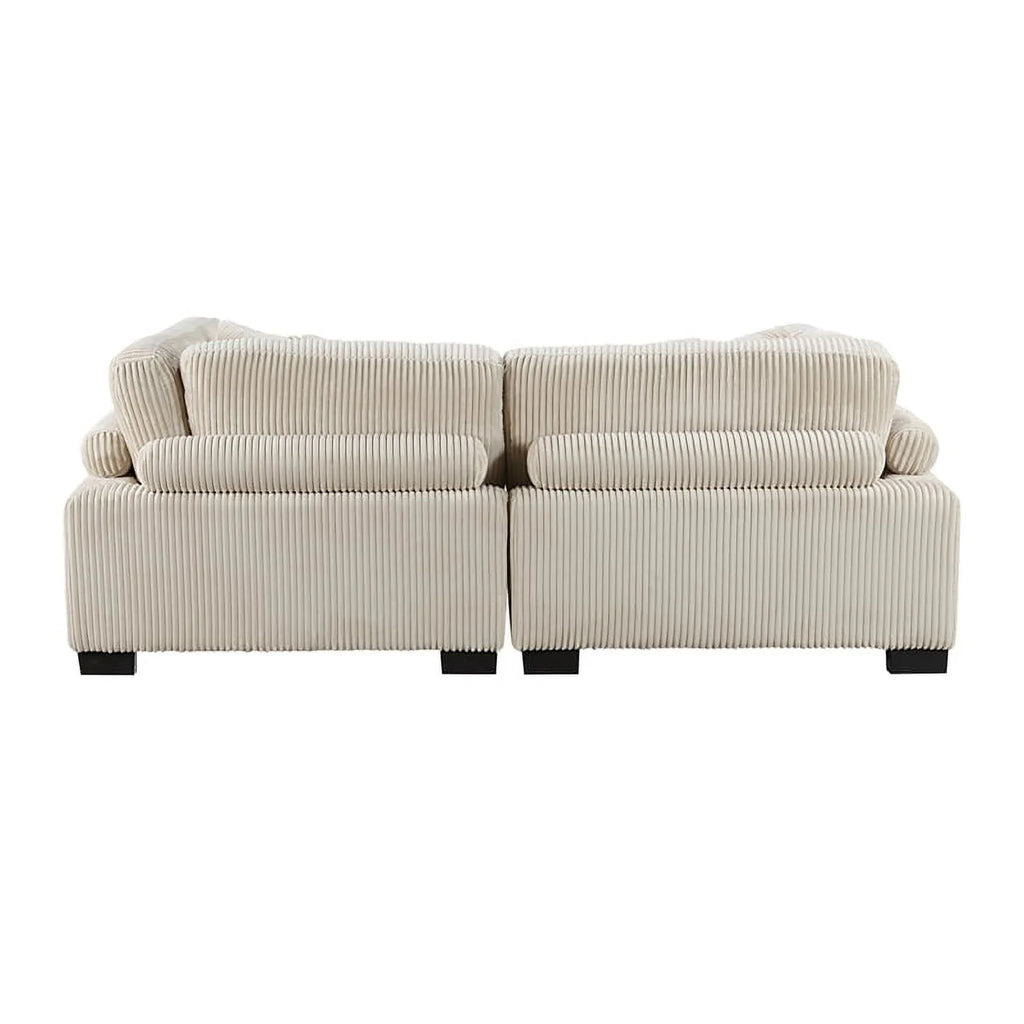 Beige Corduroy Loveseat E246