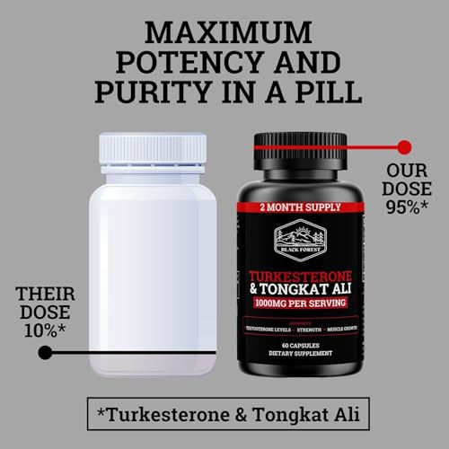 Black 1000mg Turkesterone Supplement K22936