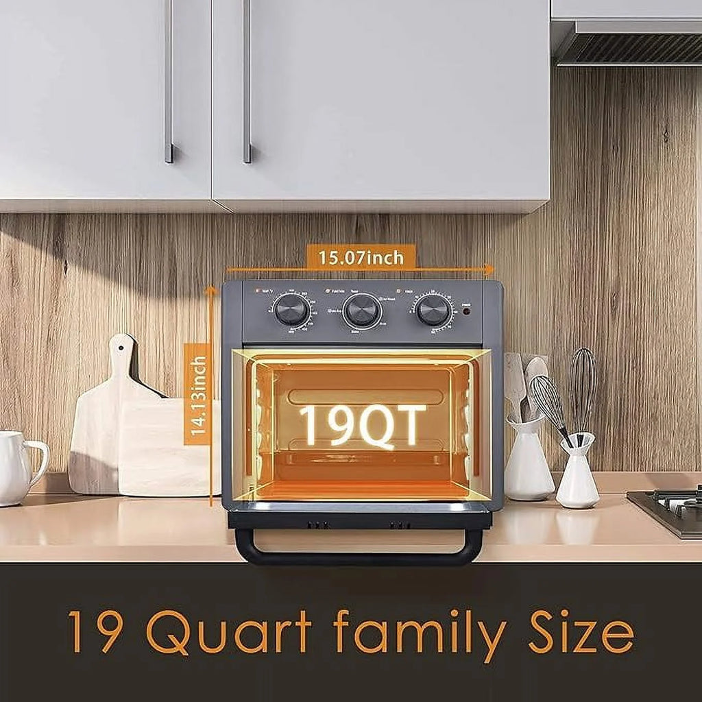 Air Fryer Toaster Oven 5 in 1 19 Quart GRAY U8236