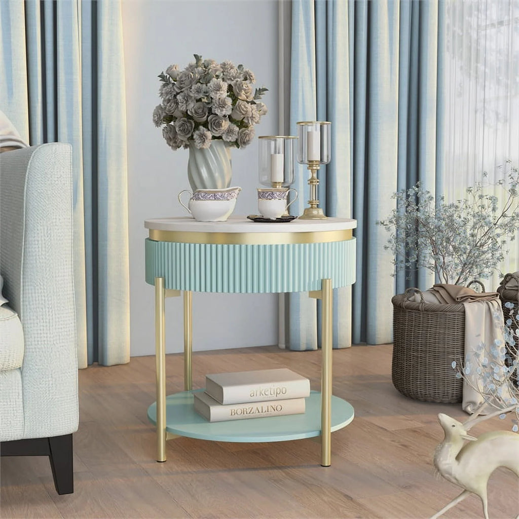 Contemporary Wood 1-Drawer End Table U648