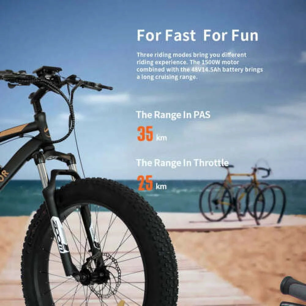 749W 48V 13AH Electric Mountain Bike with Rack L32260