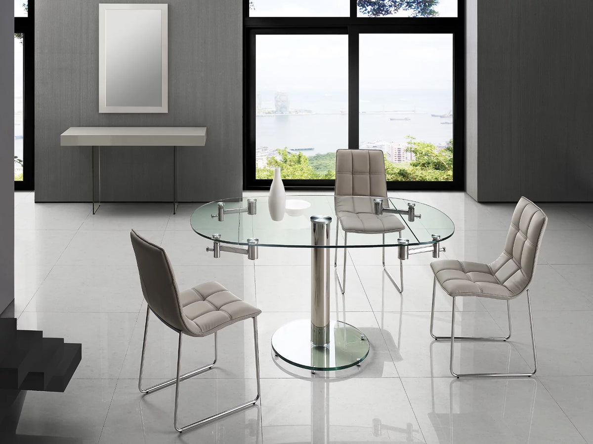 Extendable Stainless Steel Dining Table F5406