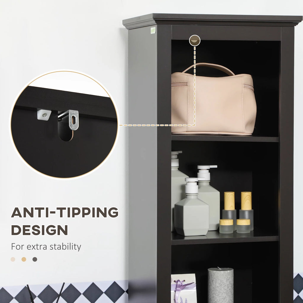 Slim Bathroom Storage Cabinet with Door & Shelves H71819