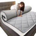 Japanese Floor Mattress Futon Mattress, Foldable Roll Up Mattress, Coffee, Full Size X548