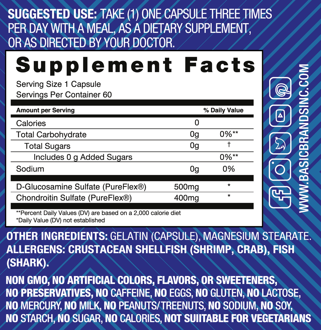 Glucosamine Sulfate, Chondroitin Sulfate, 60 Count (Pack of 2) P89451