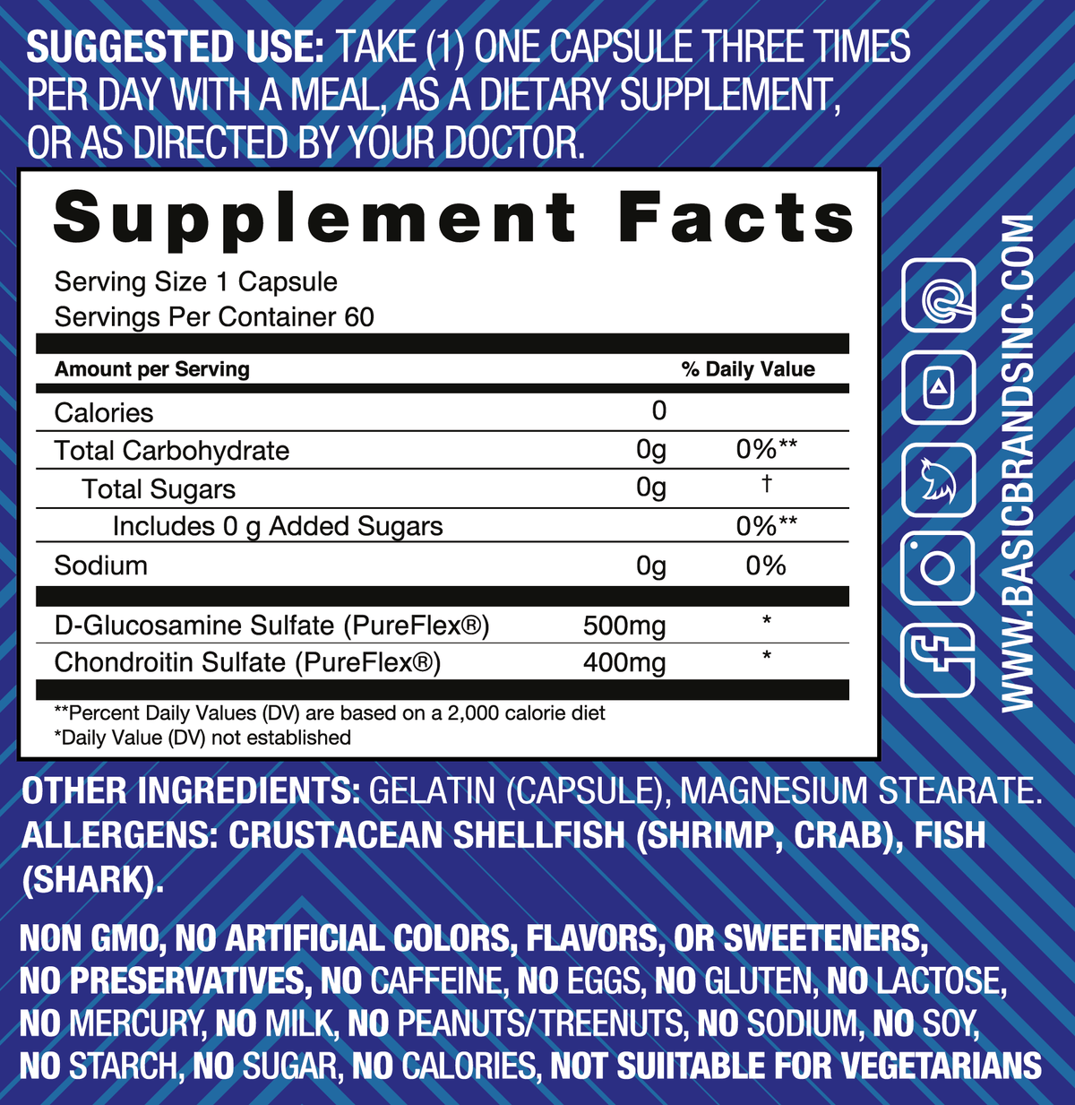 Glucosamine Sulfate, Chondroitin Sulfate, 60 Count (Pack of 2) P89451