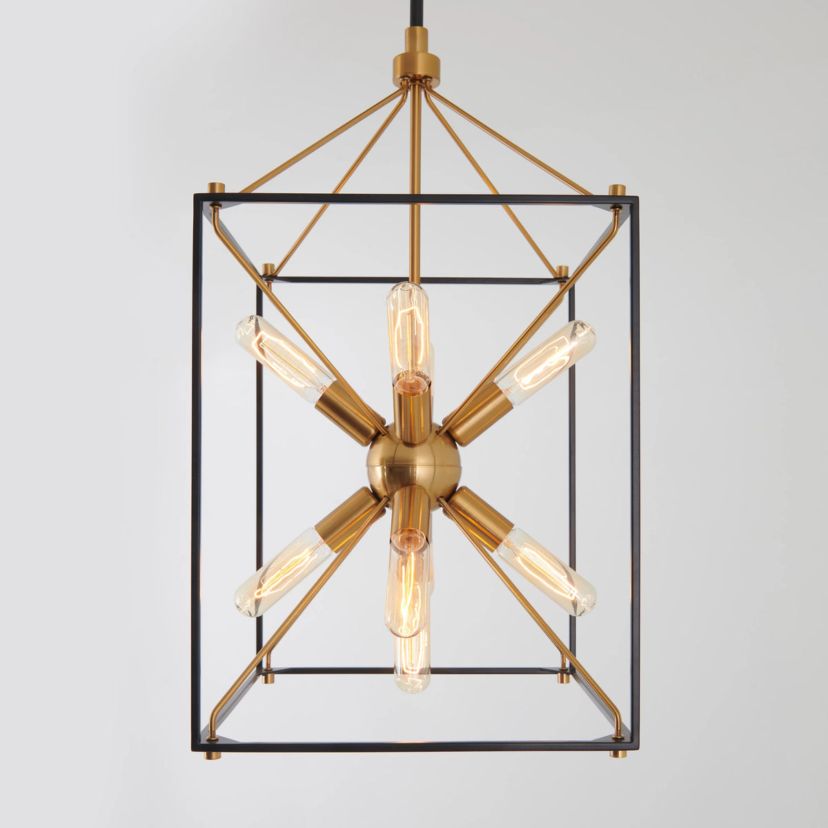 9-light Pendant Black & Gold P69841